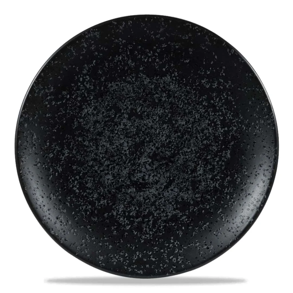 Piatto Piano Coupe Menu Shades Caldera Ash Black ø 27 cm