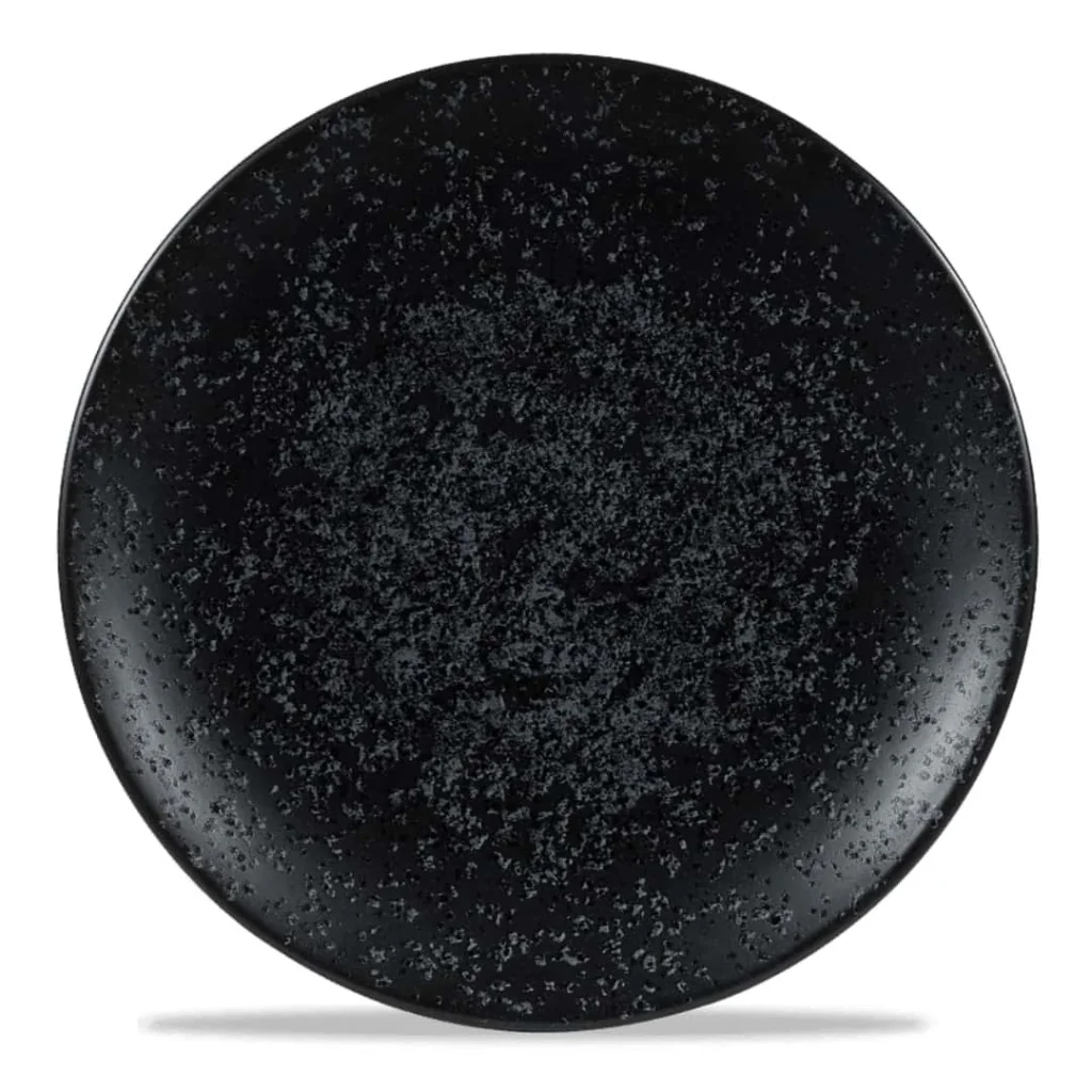 Piatto Piano Coupe Menu Shades Caldera Ash Black ø 20 cm