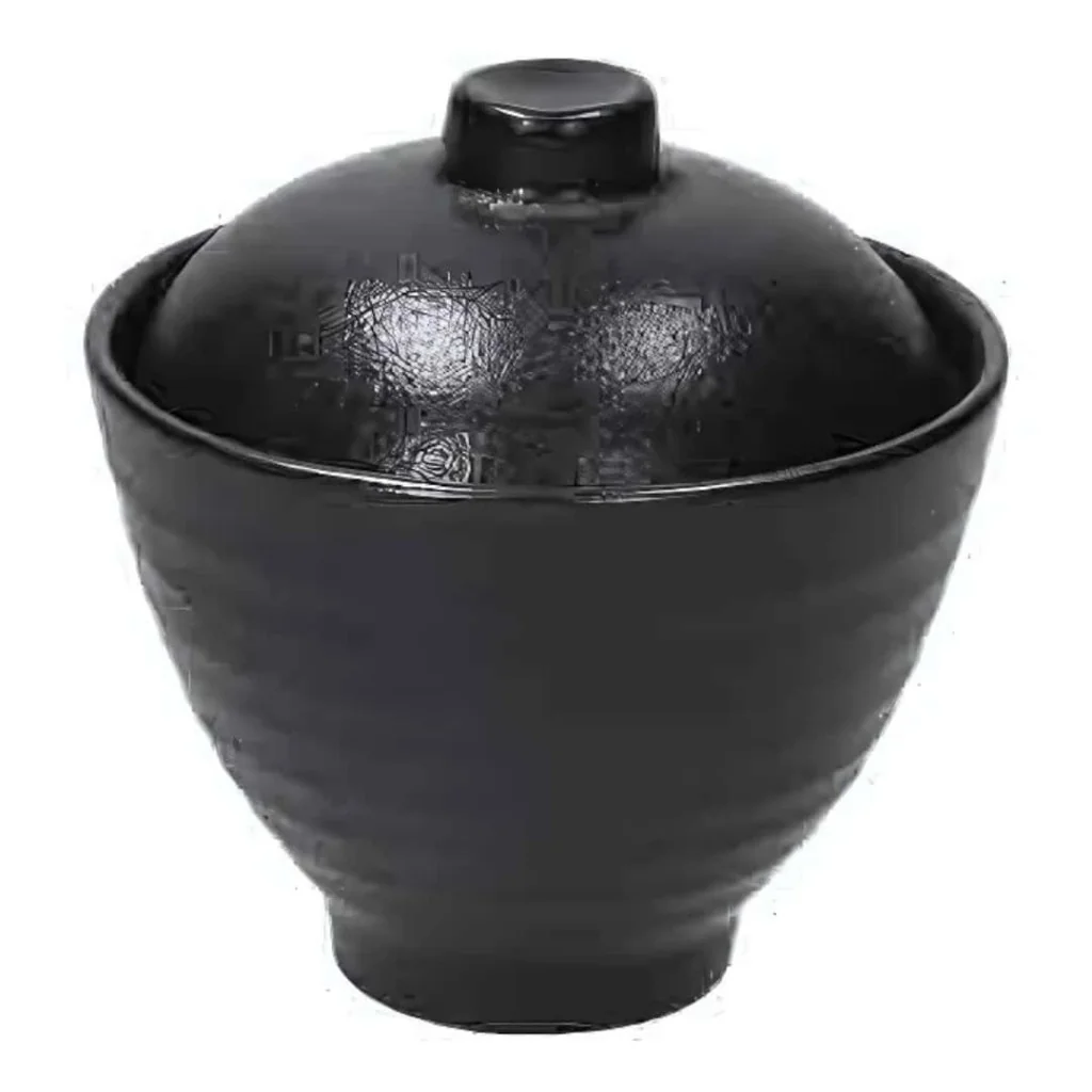Coppetta Jap Nera con Coperchio 10x8 cm TOGNANA