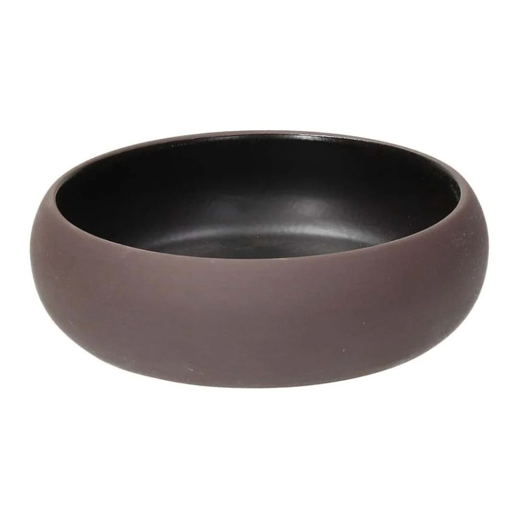 Coppetta Elipse Marrone e Nera ø 20 cm TOGNANA