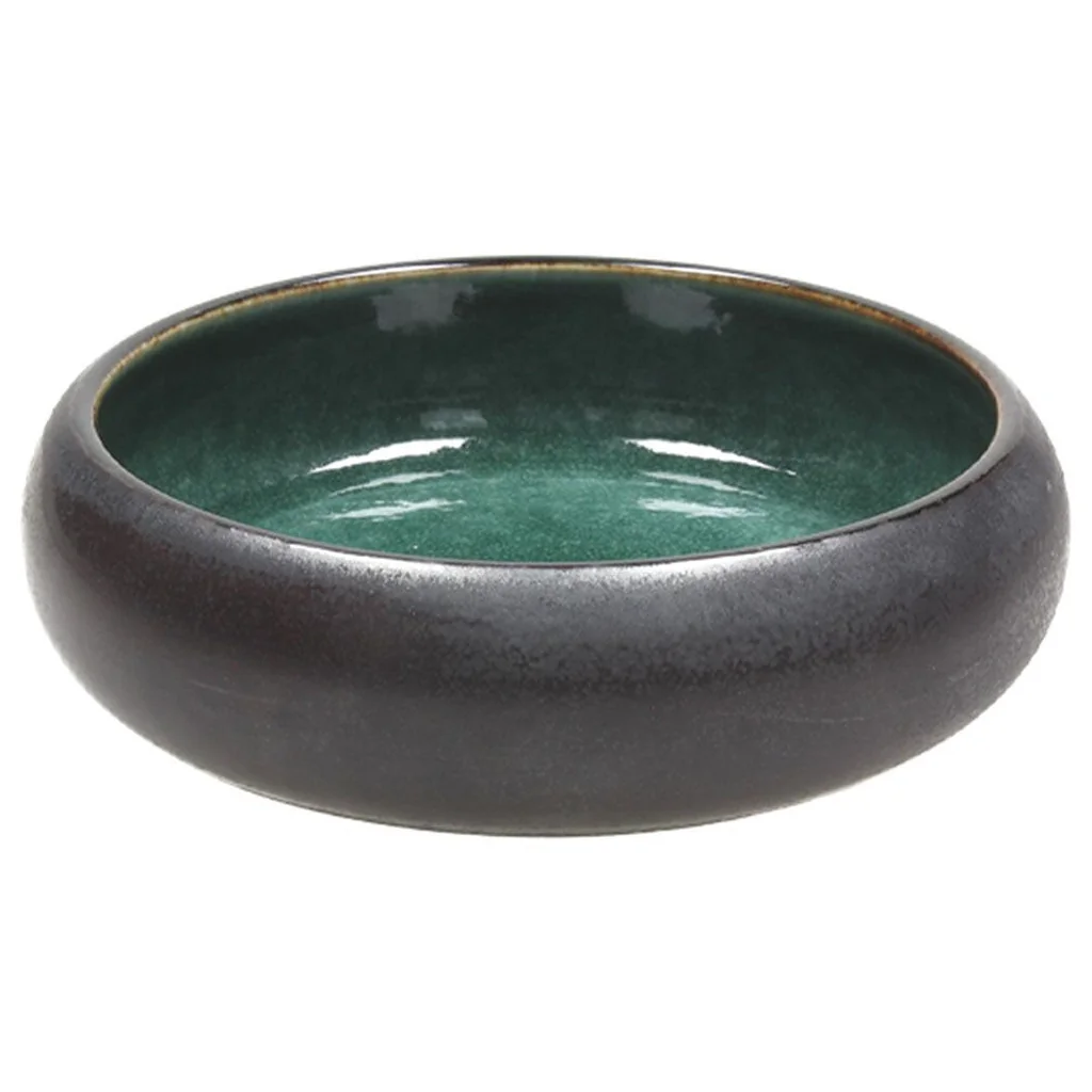 Coppetta Elipse Bronzo e Verde Acqua ø 17 cm TOGNANA