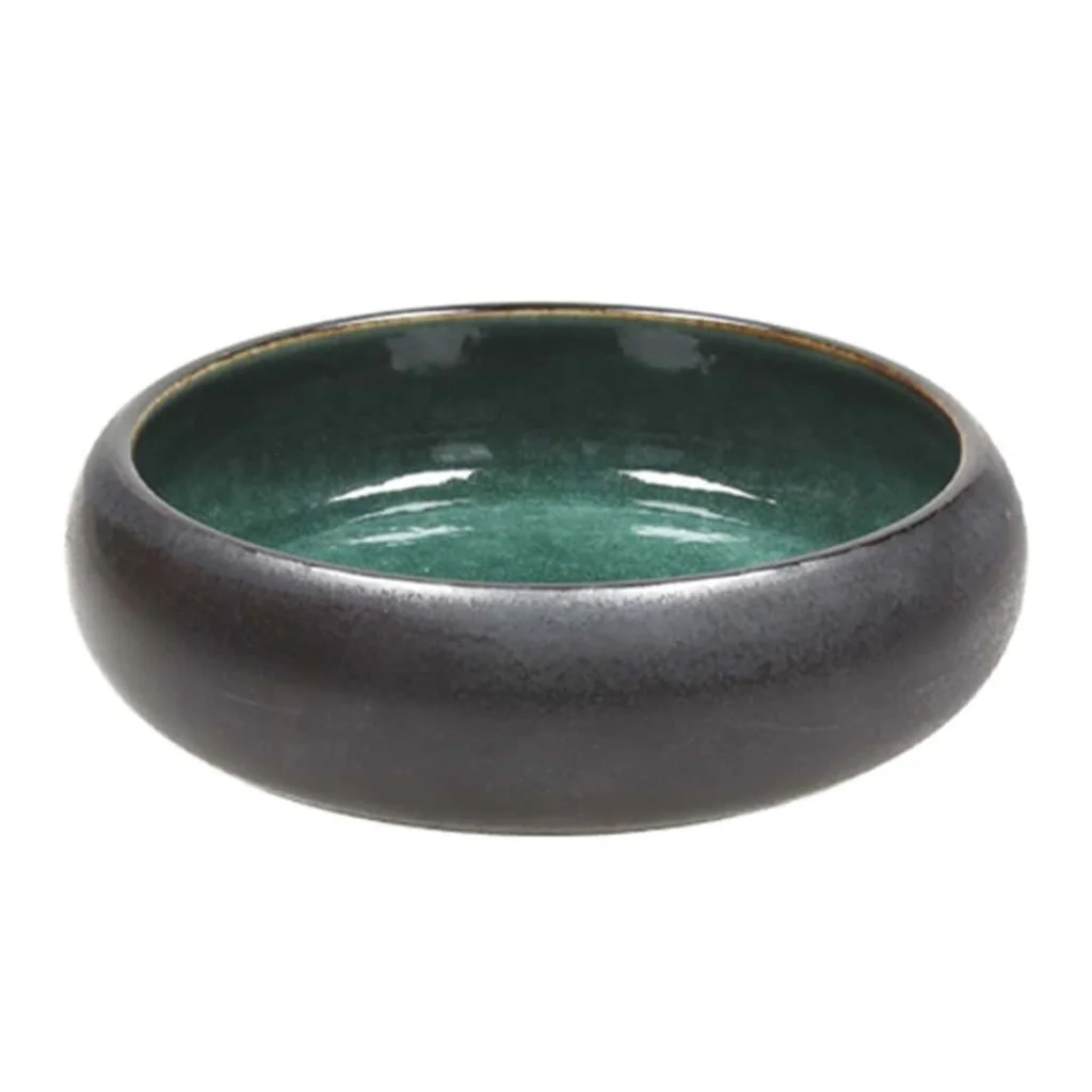 Coppetta Elipse Bronzo e Verde Acqua ø 14 cm TOGNANA