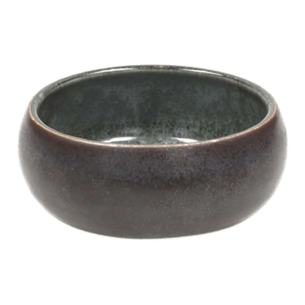Coppetta Elipse Bronzo e Verde Oliva ø 12 cm TOGNANA