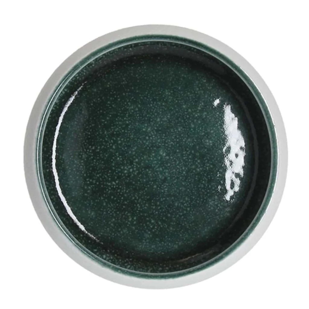 Coppetta Elipse Bianca e Verde Acqua ø 12 cm TOGNANA