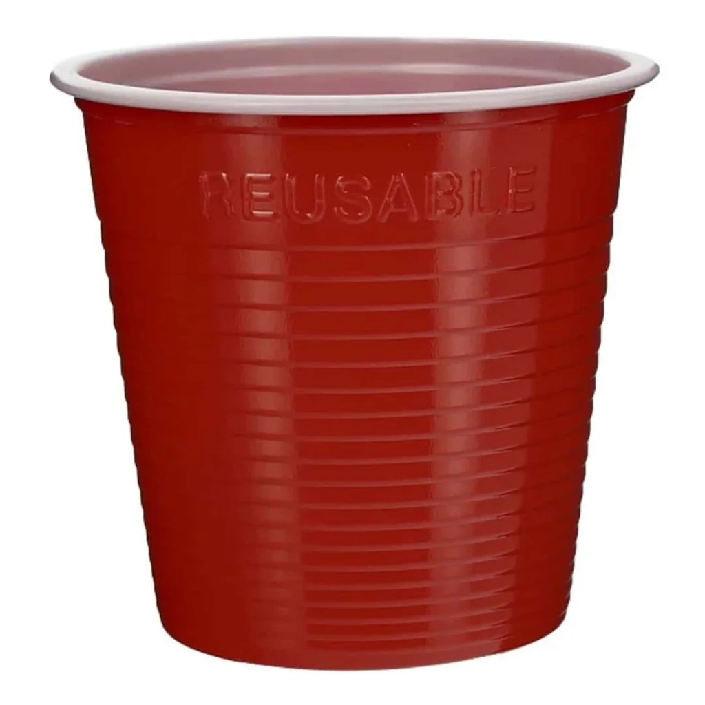 Bicchiere Bicolore Reusable Rosso 230 cc DOPLA