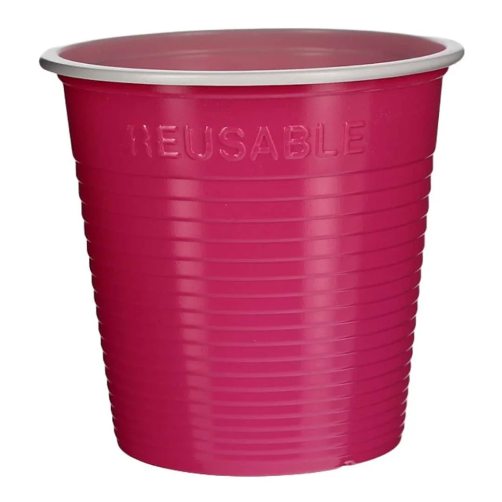 Bicchiere Bicolore Reusable Fucsia 230 cc DOPLA