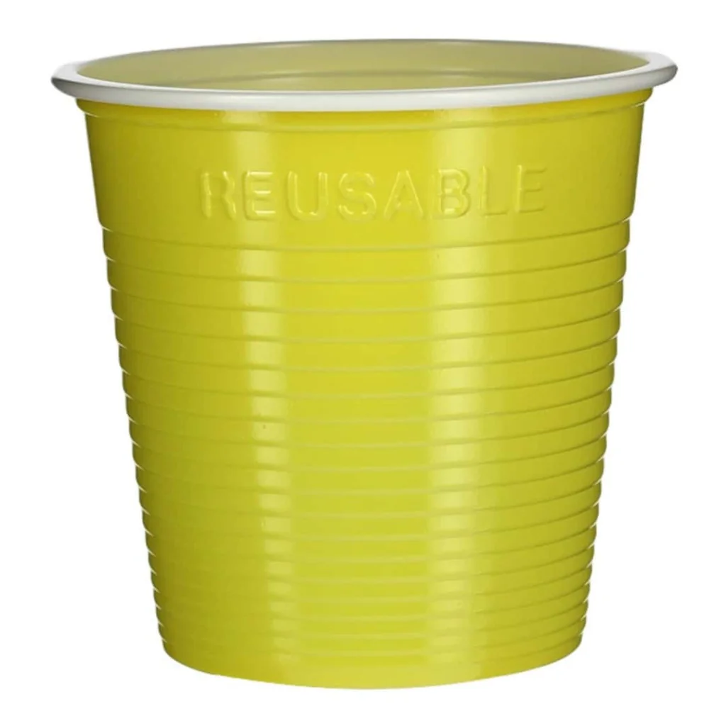 Bicchiere Bicolore Reusable Giallo 230 cc DOPLA