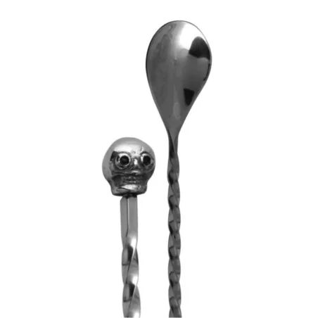 Bar Spoon Skull Spiraled 30 cm BIP