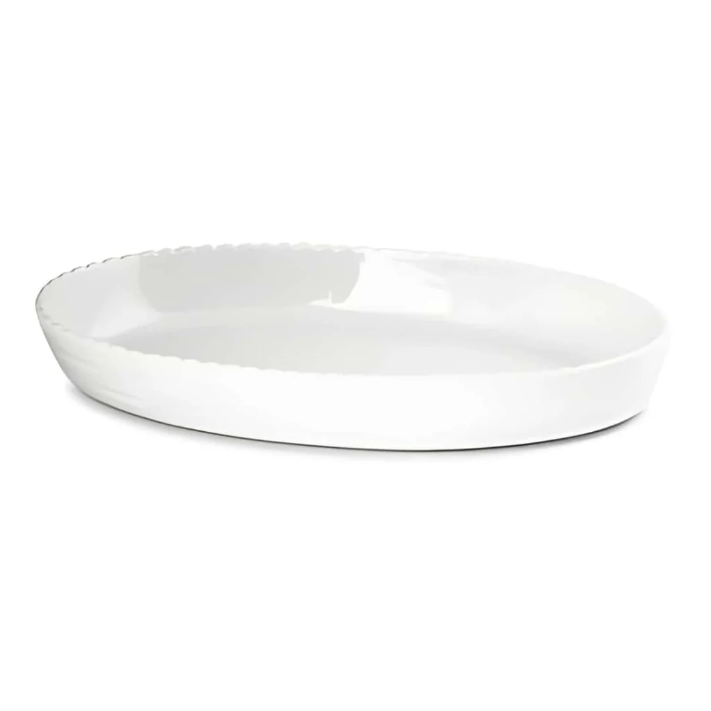Pirofila Cordonata Ovale Bianca 32 cm LE NOUVEAU COQ