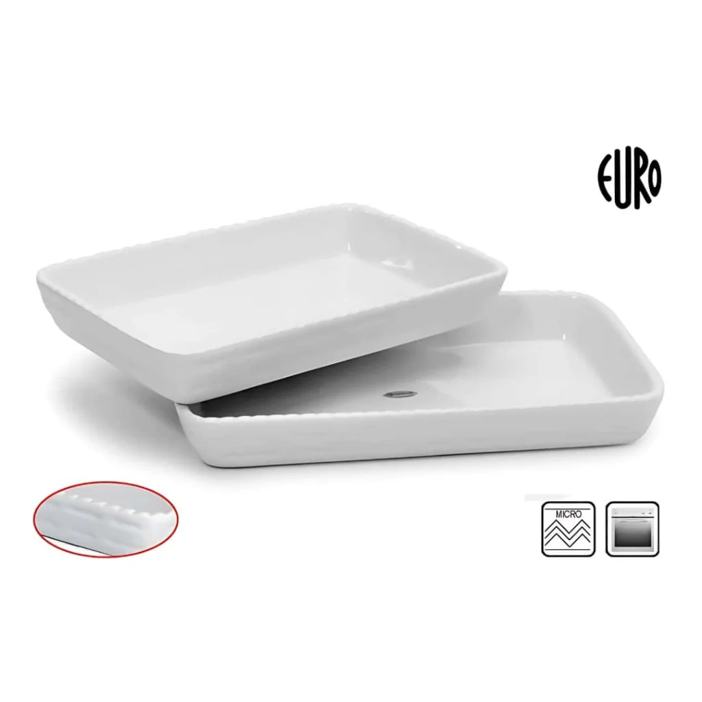 Pirofila Rettangolare Impilabile 40x26x5,5 cm EURO PORZELLAN