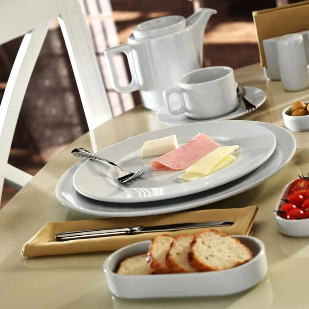 Piatto Piano Pera Bianco con Falda ø 21 cm KUTAHYA PORSELEN