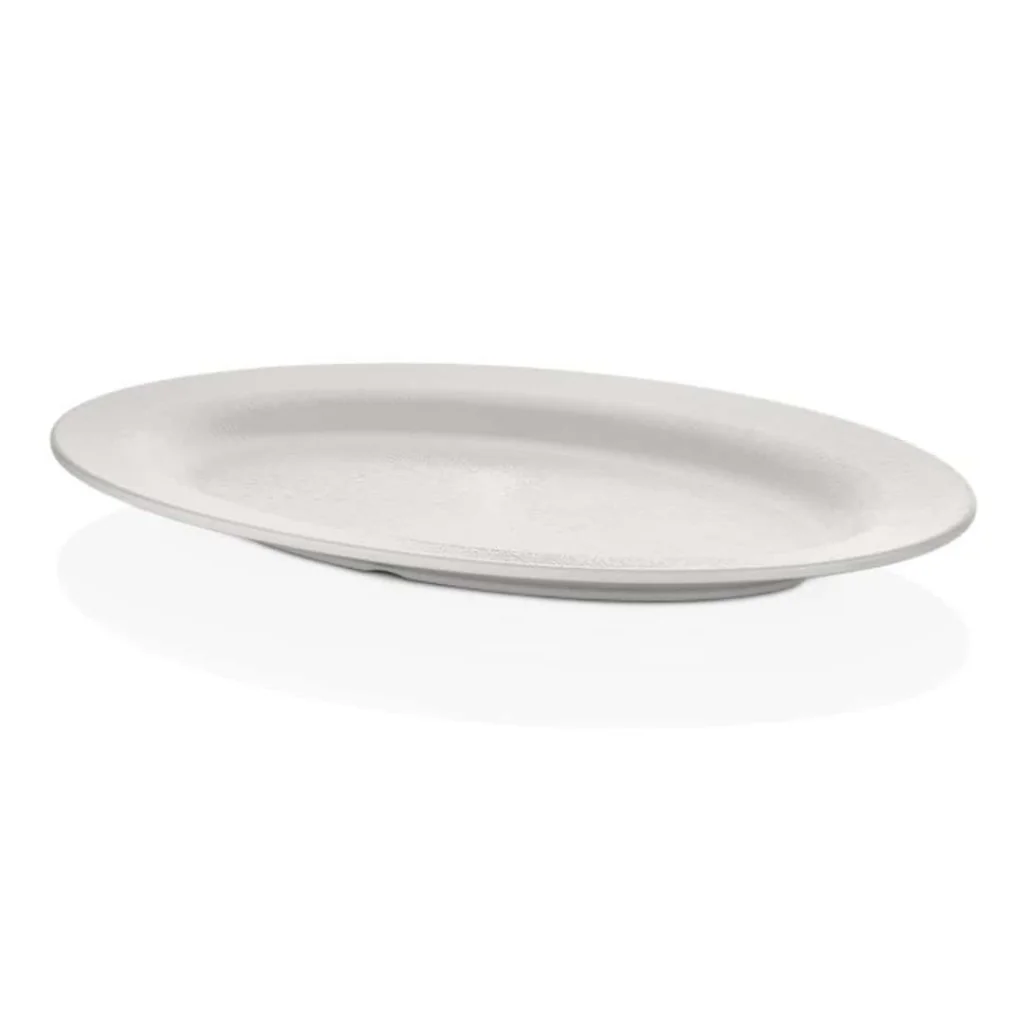 Vassoio Melamina Ovale Nova Bianco Ruvido 64x44 cm LE NOUVEAU