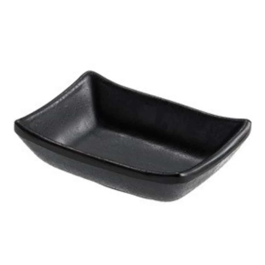 Piattino Rettangolare Nero 9x7x3 cm LEONE