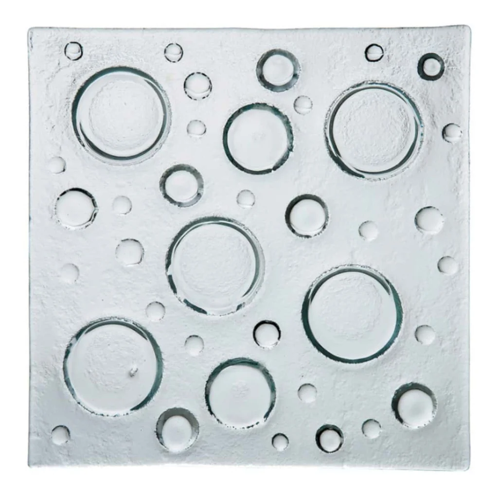 Vassoio Antipastiera Bubble Vetro Quadrato 30x30 cm MORINI