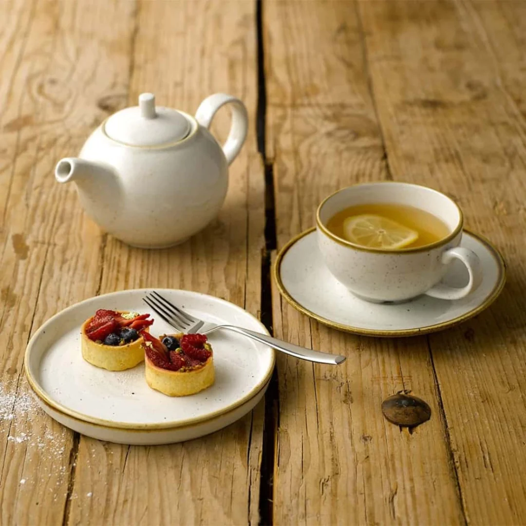 Piattino Tazza Tè Stonecast Bianco ø 15,6 cm CHURCHILL