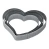 Fascia Crostata Cuore Inox Microforata 170x182x35 mm PAVONI