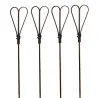 Spiedi Bamboo Cuore Neri 15 cm 100 pz LEONE