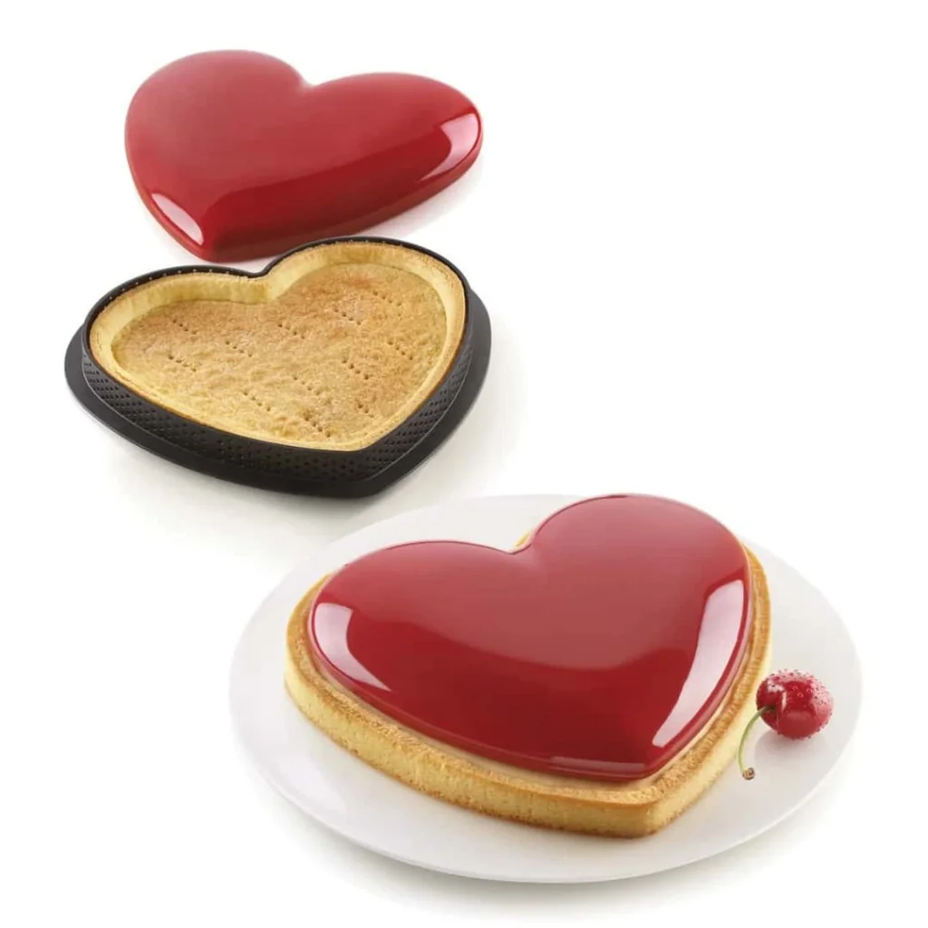 Tarte Ring Amore Cuore Microforato 205x190 h 20 mm SILIKOMART