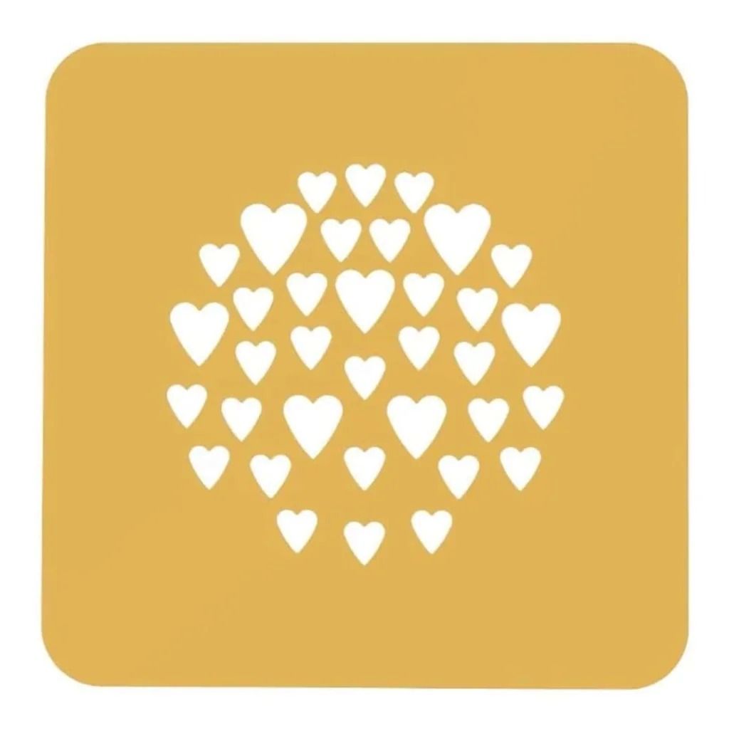 Set 2 Stampi Silicone Stencil Cuore ø 10 cm SILIKOMART