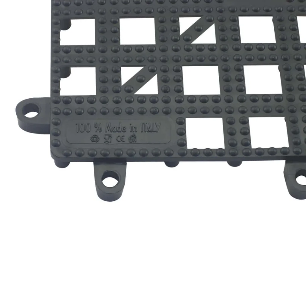 Tappetino Componibile Nero 33x33 cm THE BARS