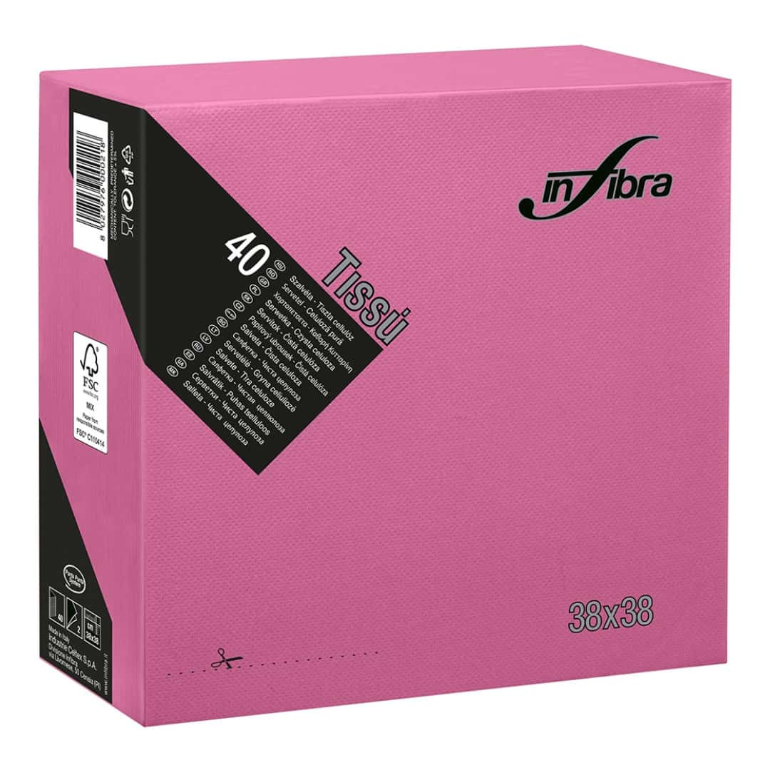 Tovaglioli Carta Tissù Colorati 38x38 cm 40 pz Infibra per Ristorante e Feste - Foto 34 di 39