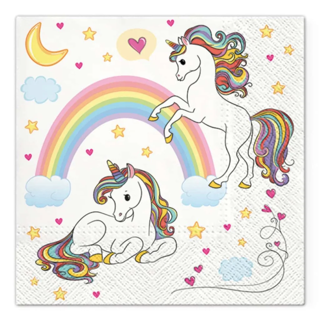 Tovaglioli Unicorno 33x33 3 veli 20 pz PAW