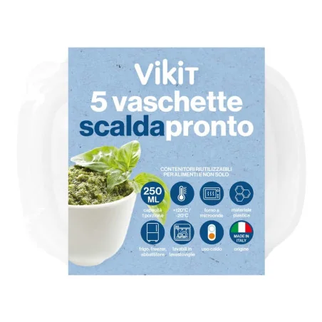 Vaschette Scaldapronto con Coperchio 250 ml 5 pz DT