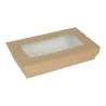 Box Alimenti con Finestra Kraft 21,5x13,5x5 cm 25 pz PAPERLYNEN