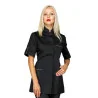 Casacca Antigua Nera con Codino Grigio ISACCO