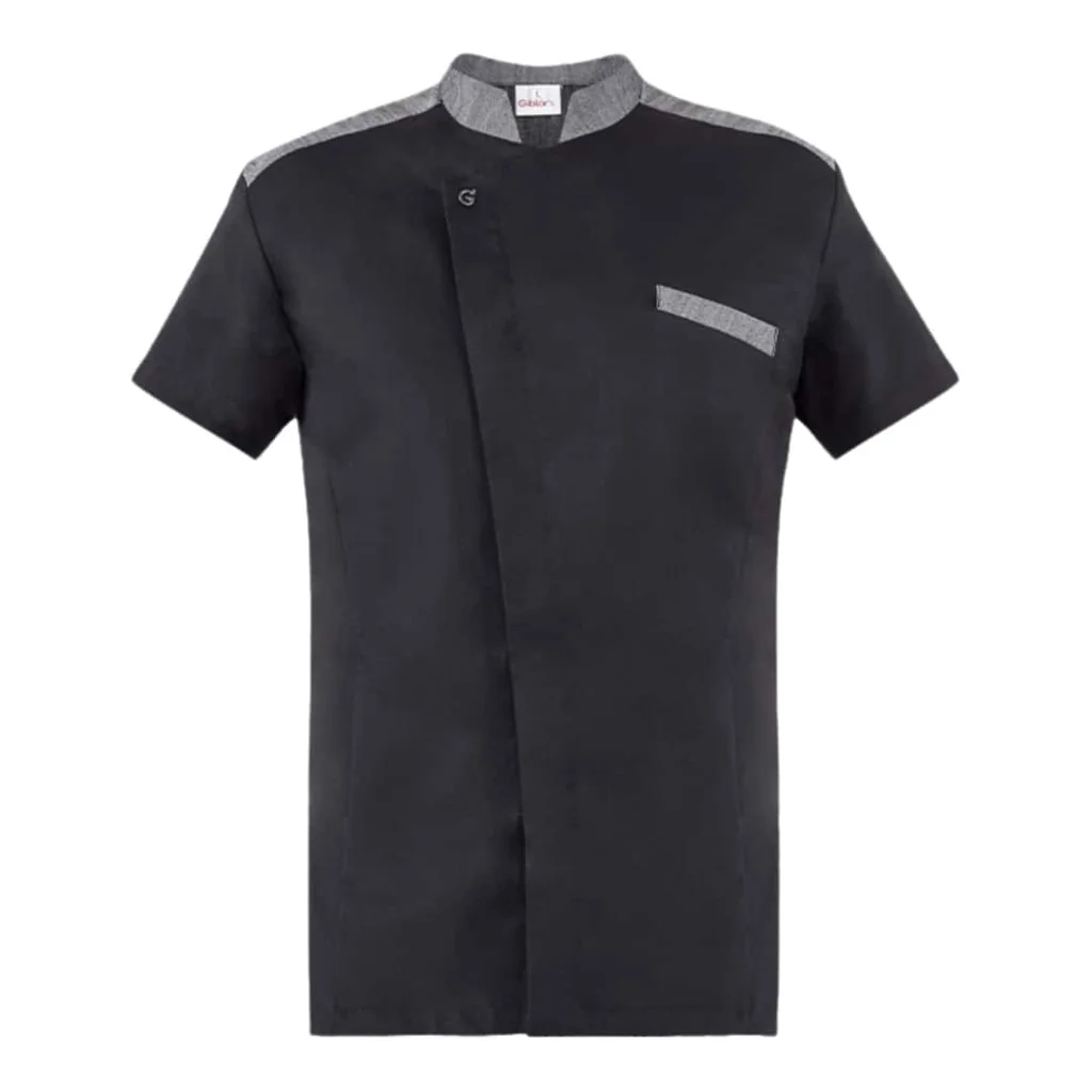 Giacca Enea Nera Inserto Jeans GIBLORS