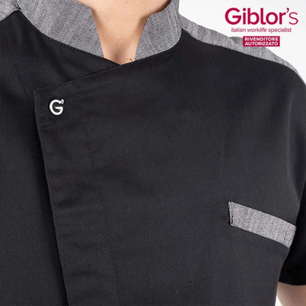 Giacca Enea Nera Inserto Jeans GIBLORS