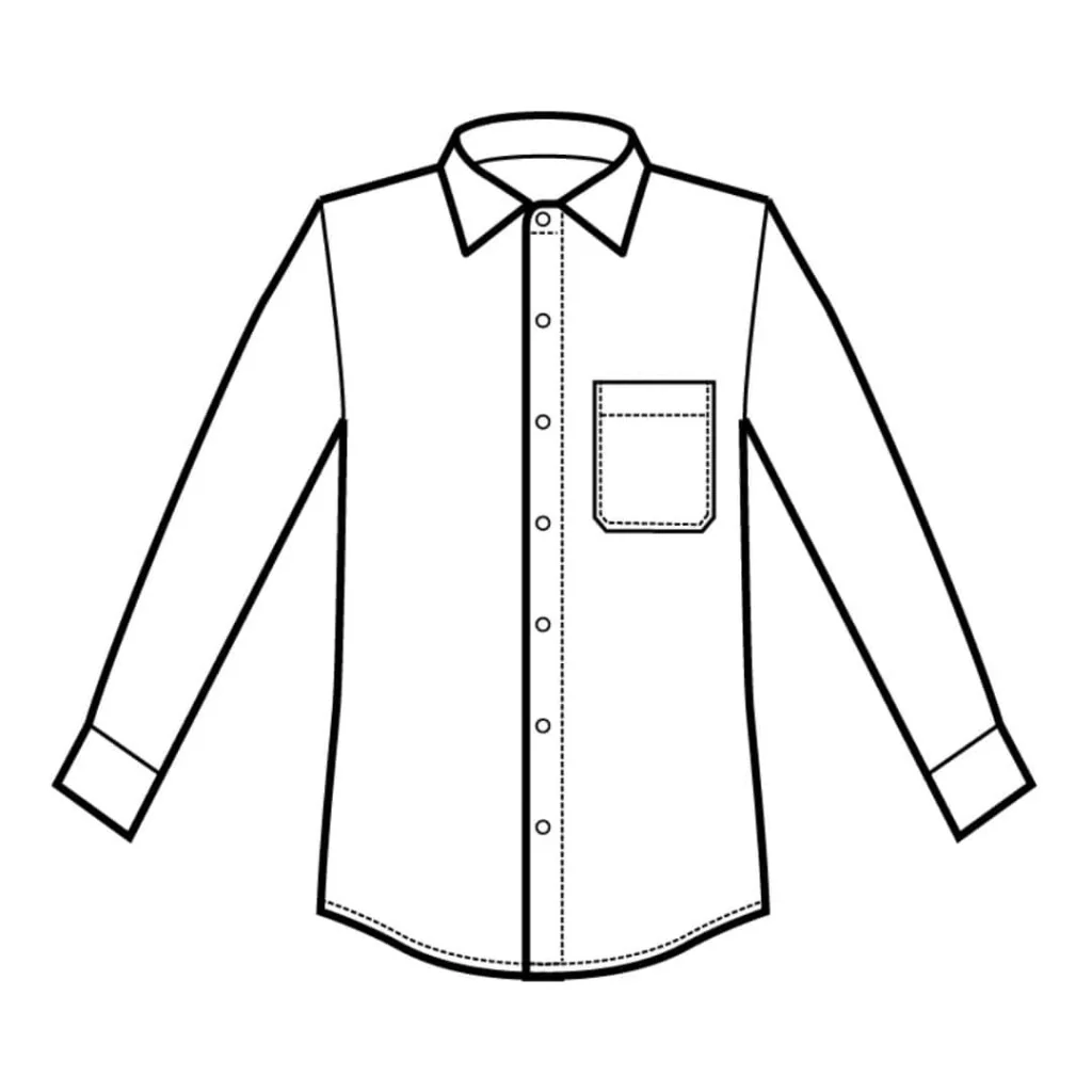 Camicia Classica Unisex Nera ISACCO