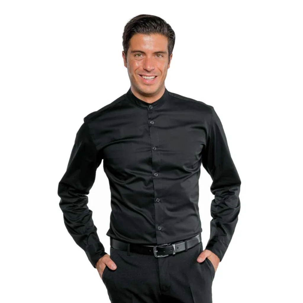 Camicia Detroit Unisex Stretch Nera ISACCO
