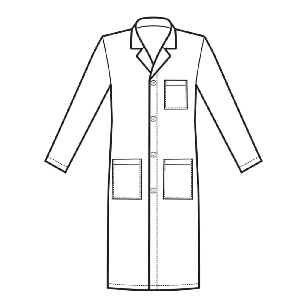 Camice Medico Bianco 110 cm ISACCO