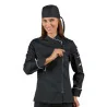 Giacca Lady Zip Nera Profilo Bianco ISACCO