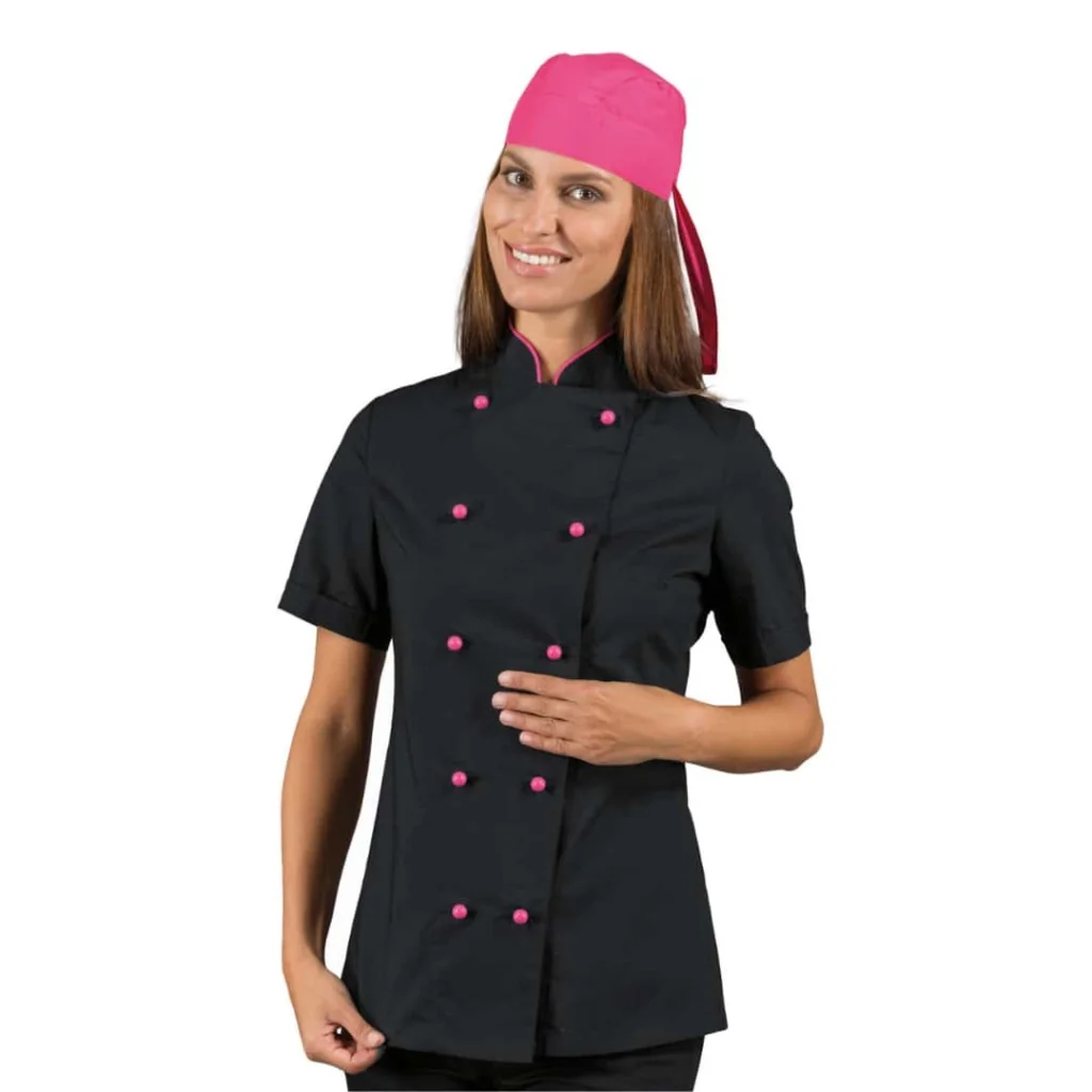 Giacca Lady Extra Light Nera e Fucsia ISACCO