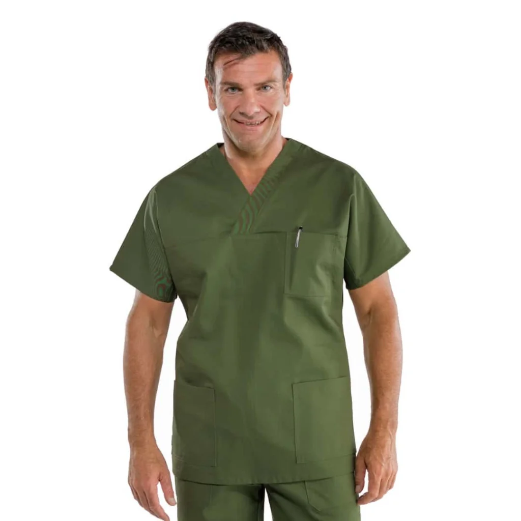Casacca Collo a V Verde Militare ISACCO