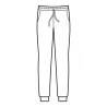 Pantalone Olimpia Jersey Nero ISACCO
