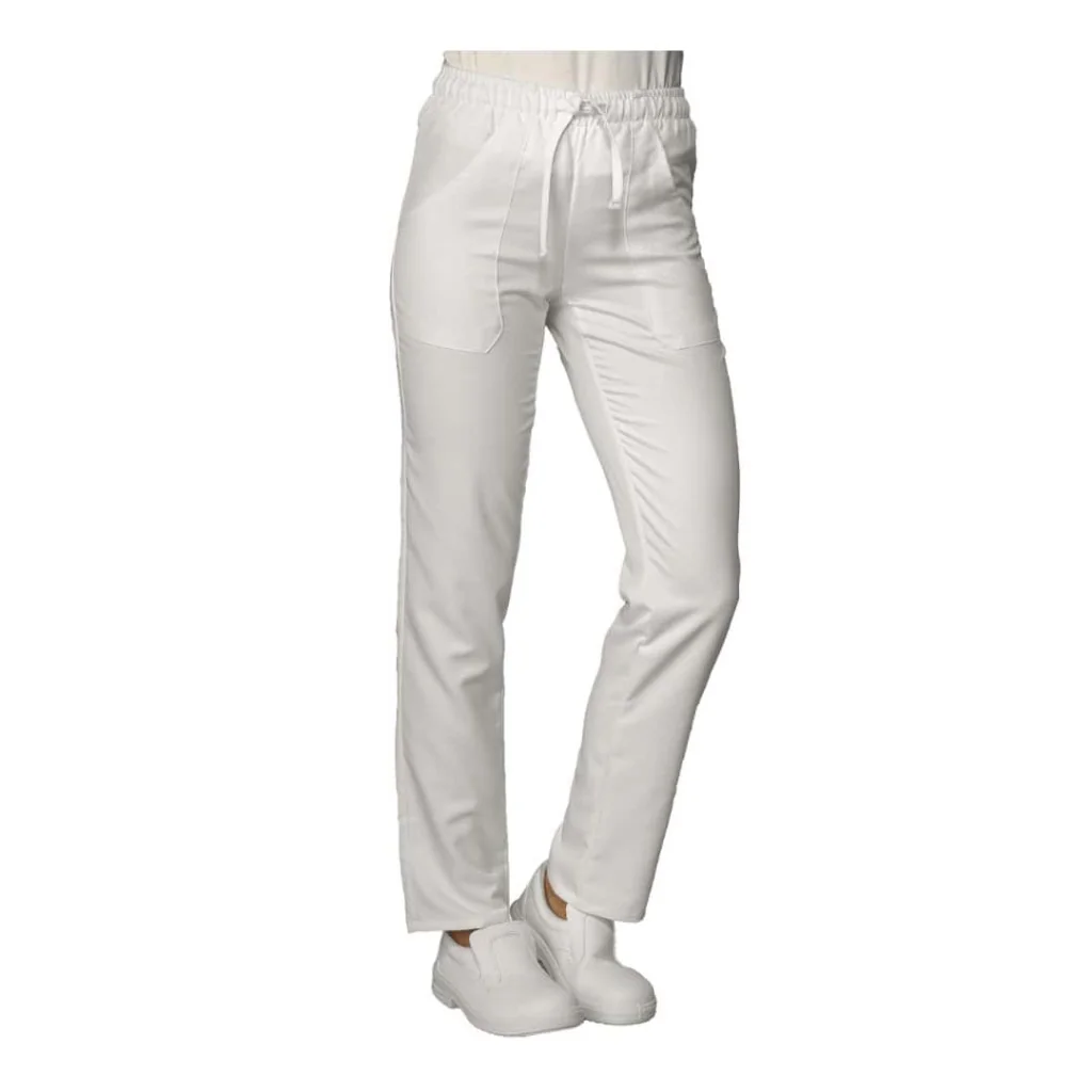 Pantalone con Elastico Bianco ISACCO