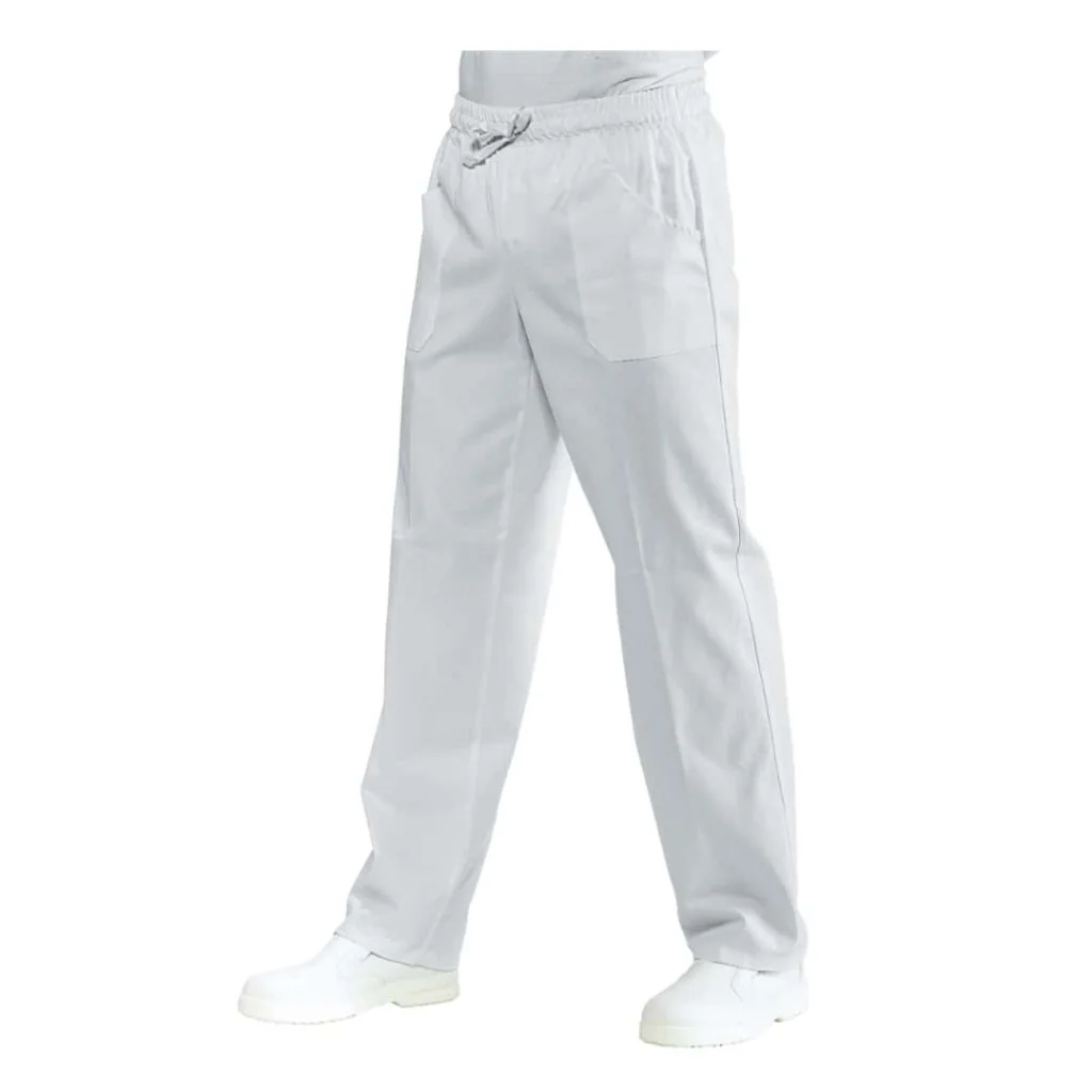 Pantalone con Elastico Bianco ISACCO