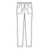 Pantalone con Elastico Bianco ISACCO