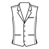 Gilet Wall Street Nero ISACCO