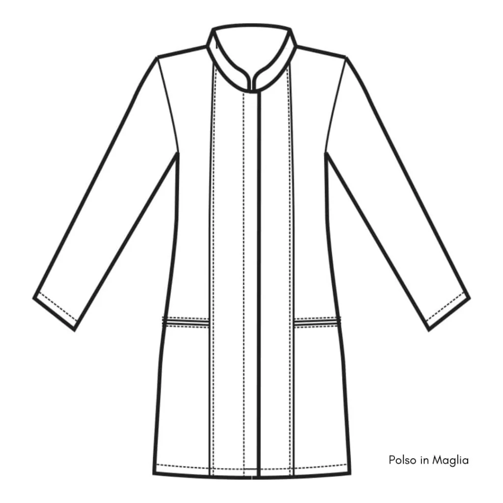 Casacca Lione Bianca Polsi in Maglia ISACCO