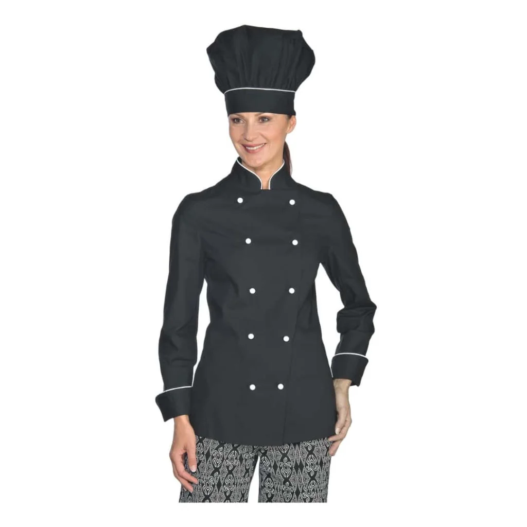 Giacca Lady Chef Extra Light Nera ISACCO