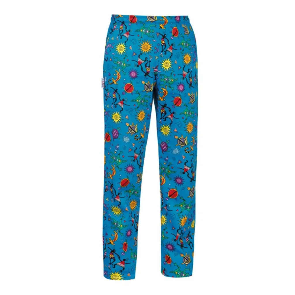 Pantalone Coulisse Batik Turchese EGOCHEF