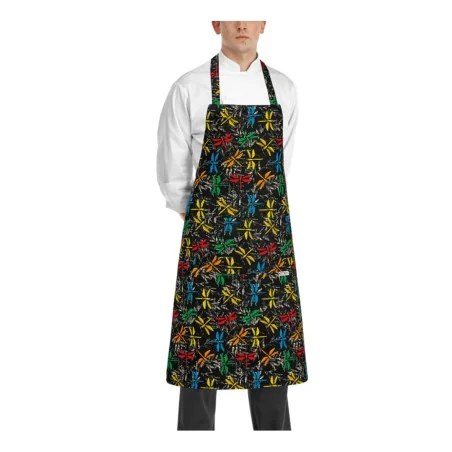 Grembiule Pettorina Bip Apron Libelle Nero EGOCHEF