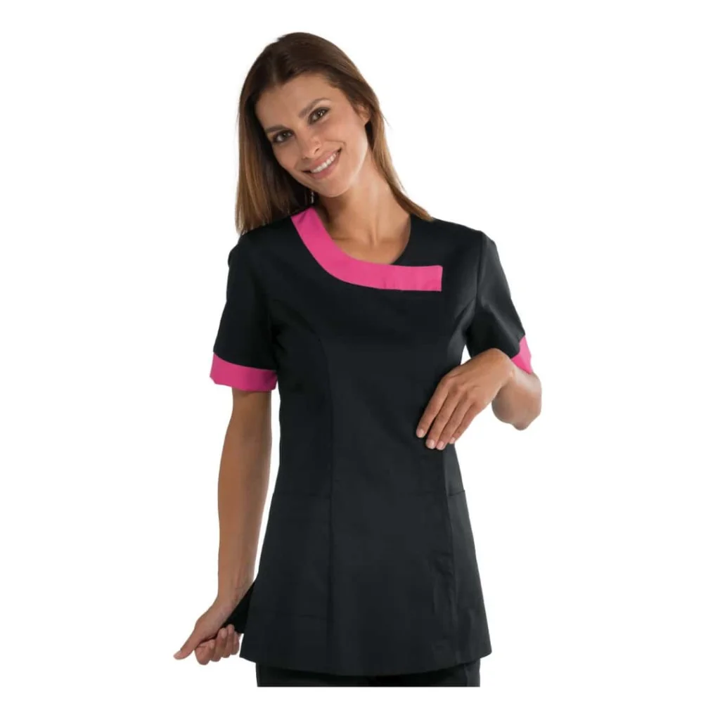 Casacca Delhi Nera Profilo Fucsia ISACCO