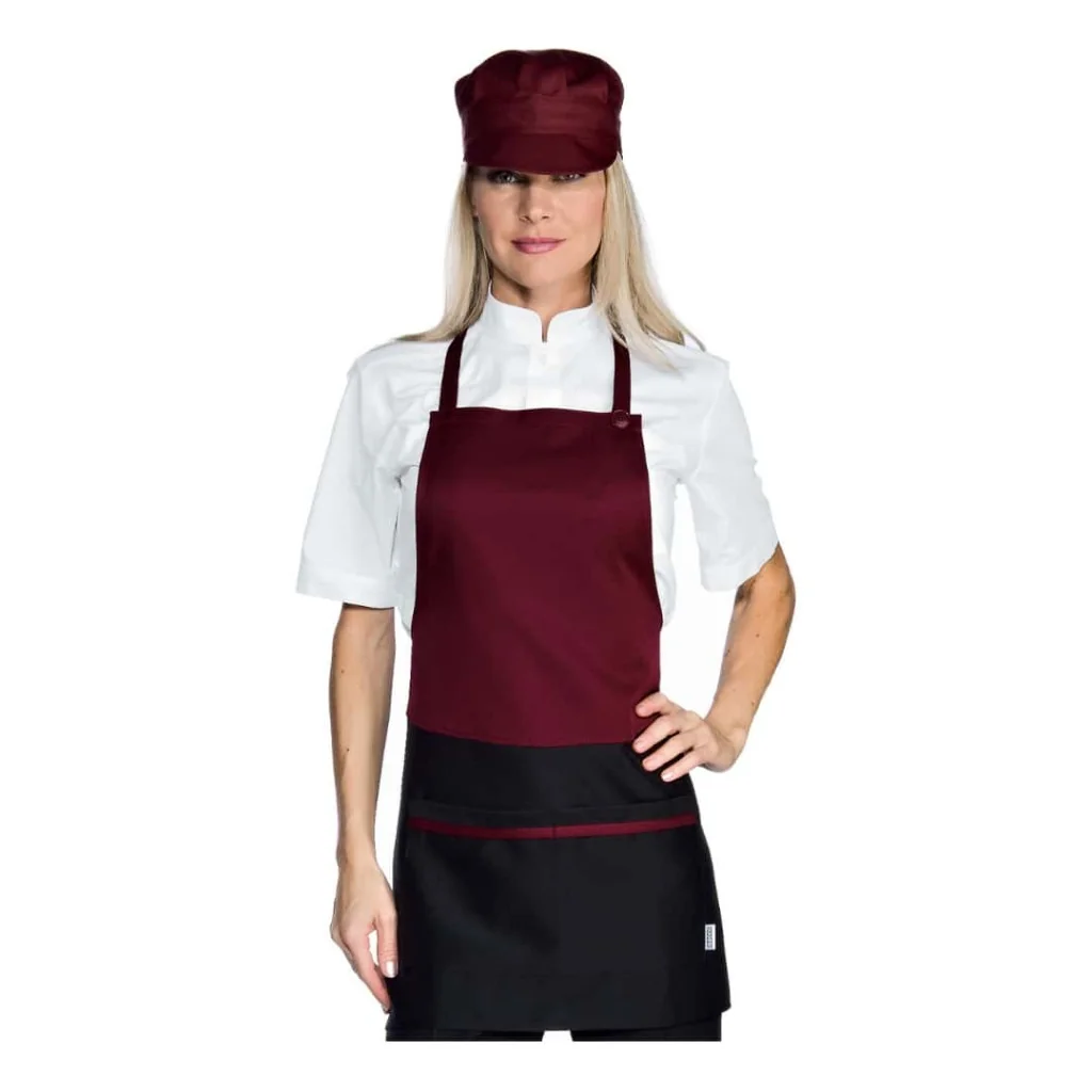 Grembiule Brooklyn Bordeaux / Nero ISACCO