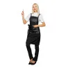 Grembiule Bristol Nero con Ecopelle ISACCO