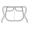 Grembiule Colf Bianco con Pizzo e Tasche ISACCO